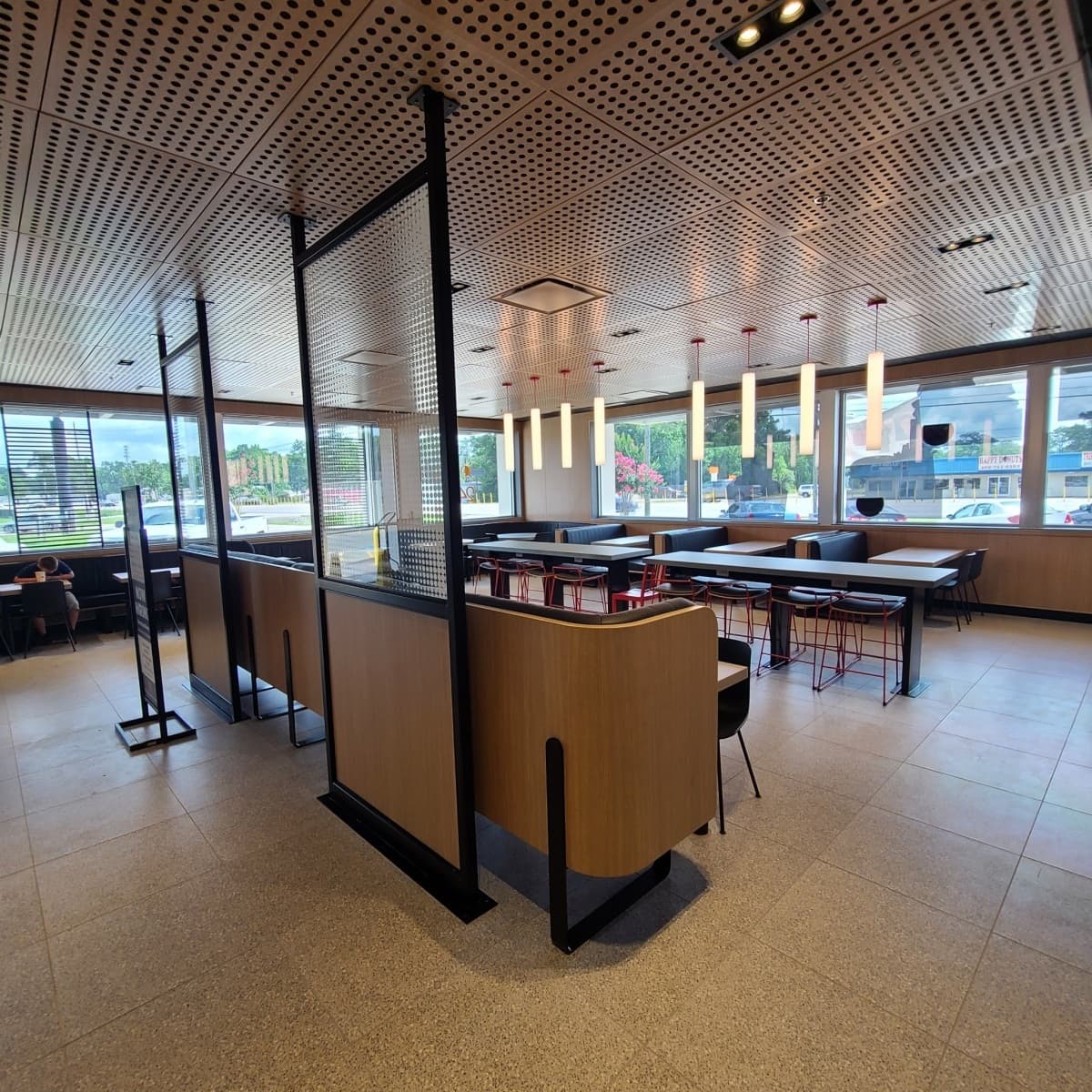 Completed restaurant dining area at McDonald’s Lumberton