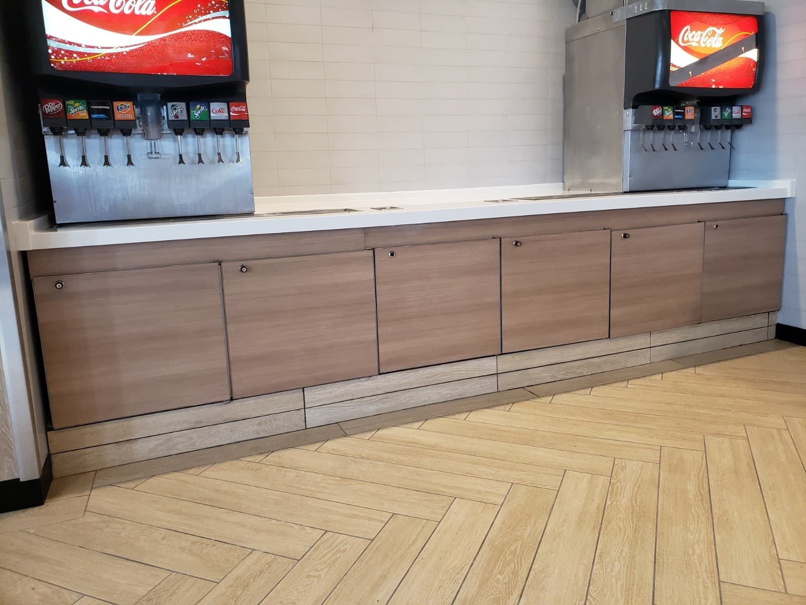 Completed counter millwork at McDonald’s Post Oak